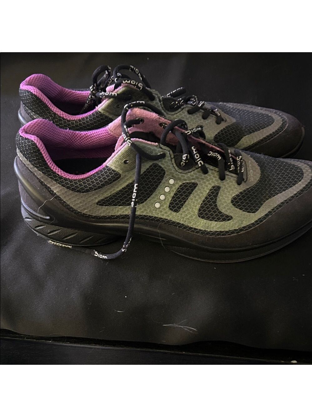 Ecco Black and Pink Athletic Shoes